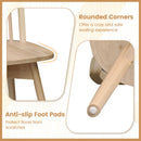 Swivel Windsor Dining Chairs Set of 4 with Solid Rubber Wood Frame