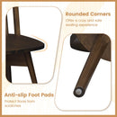 Swivel Windsor Dining Chairs Set of 4 with Solid Rubber Wood Frame