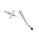 Sword Maiden Single Stabby Earring in Gold or Silver | 3.5" Long Dagger Earrings for Feminists, Goths