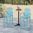 Tall Adirondack Chair with Armrests and Footrest for Deck