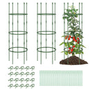 3-Pack Garden Trellis 40 Inch Tall Plant Support Stands with Clips and Ties