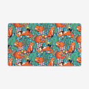 Little Foxes in a Fantasy Forest Playmat
