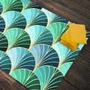 Ocean Inspired Art Deco Scales Playmat