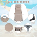 Tanning Chair with Face Arm Holes Portable Sunbathing Chair
