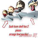 Team Shelves for Captain America: Civil War Build-a-Scene Funko Pop Set | Team Iron Man or Team Cap
