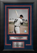 Ted Williams Color Pose Boston Red Sox 8" x 10" Framed Baseball Photo with Engraved Autograph