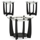 Tempered Glass Coffee Table Set of 3 for Living Room Bedroom