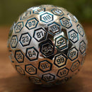 The Orb D100 - Aqua and Silver Metal Die