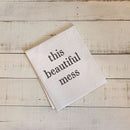 This Beautiful Mess Tea Towel Thirsty Boy Dish Towel | Cotton Flour Sack Kitchen Towel | 30" x 30"