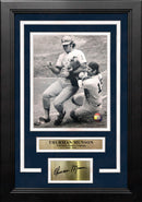 Thurman Munson Home Plate Collision NY Yankees 8x10 Framed Baseball Photo with Engraved Autograph