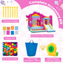5-in-1 Inflatable Bounce House with Slide and Ball Pit