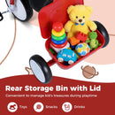 Toddler Tricycle with Glowing Wheels and 4-Level Adjustable Seat