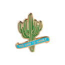 Too Hard To Handle Cactus Enamel Pin on Gift Card