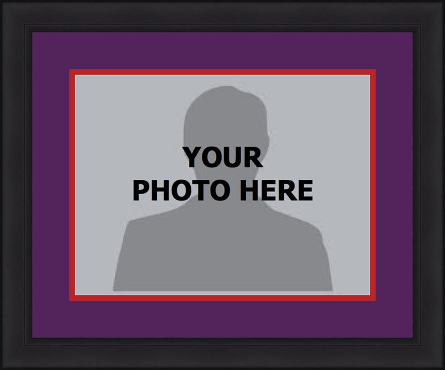 NBA Basketball Photo Picture Frame Kit - Toronto Raptors (Purple Matting, Red Trim)