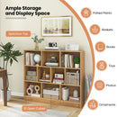 41 inches Wooden Toy Storage Organizer with 10 Cubes for Kids