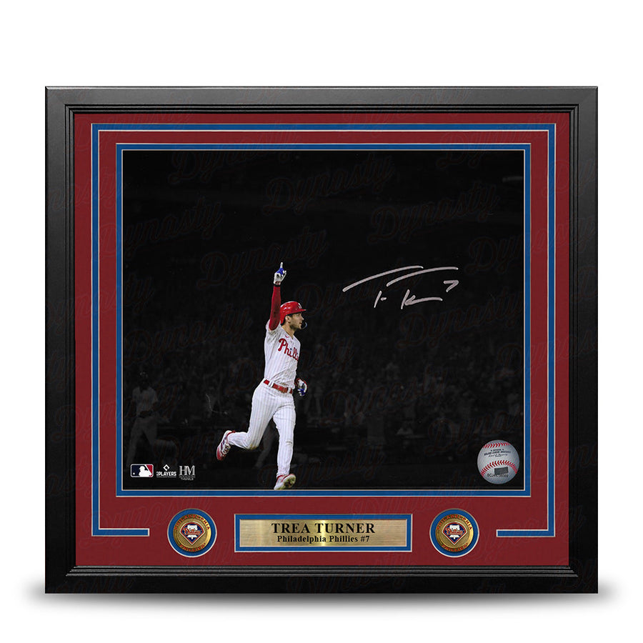 Trea Turner Blackout Celebration Philadelphia Phillies Autographed 11