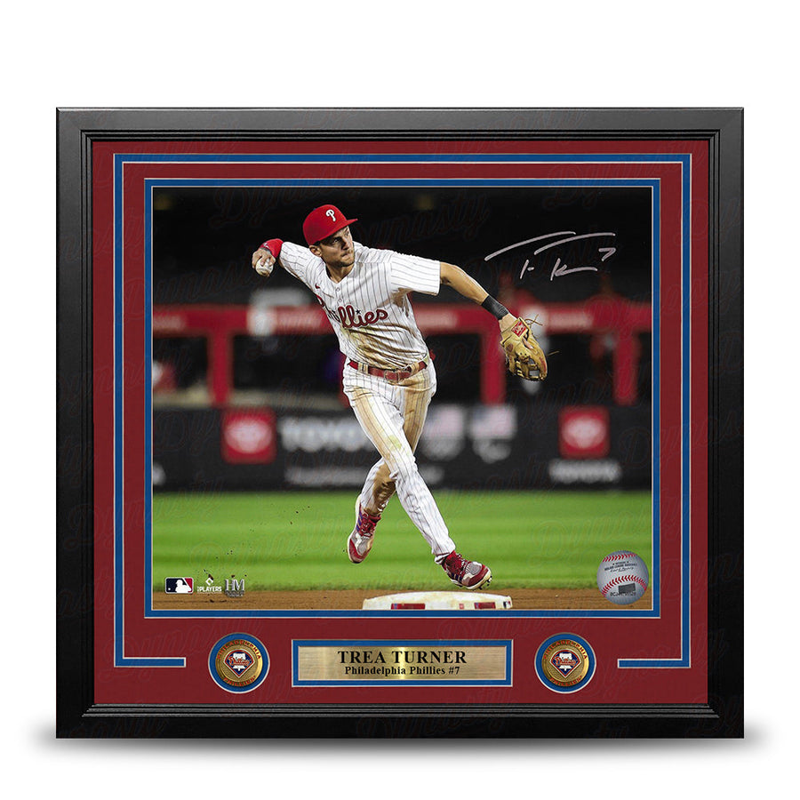 Trea Turner Throwing Action Philadelphia Phillies Autographed 16