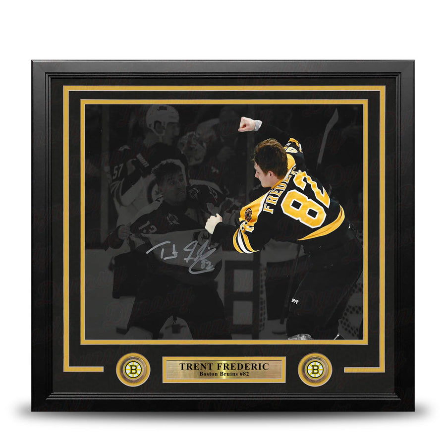 Trent Frederic Fight Boston Bruins Autographed 11