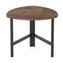 Triangle Coffee Table Oval Coffee Table with Metal Legs Industrial Center Table