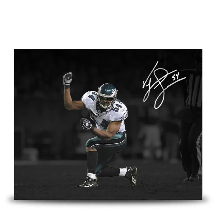 Jeremiah Trotter, Sr. Blackout Philadelphia Eagles Autographed 16