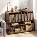 Turntable Stand with Charging Station & Vinyl Storage