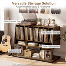 Turntable Stand with Charging Station & Vinyl Storage