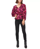 Vince Camuto Printed Peplum Blouse, Size XS
