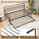 Twin Daybed with Curved Backrest and Armrests