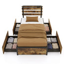 Twin Bed Frame with 4 Large Storage Drawers – Space