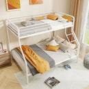 Twin Over Full Bunk Bed with Ladder and Full-length Guardrails