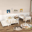 3-in-1 Twin Over Full Bunk Bed with Trundle and Ladder
