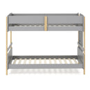 Twin Over Twin Bunk Bed with Convertible Design and Ladder