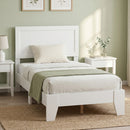 Twin Platform Bed Frame with Headboard - No Box Spring Needed