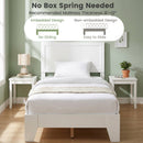 Twin Platform Bed Frame with Headboard - No Box Spring Needed