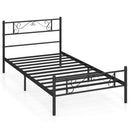Twin Metal Bed Frame with Headboard and Footboard