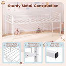Twin Low Loft Bed with Safety Guardrails and 2 Ladders