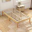14 Inch Twin Wood Platform Bed Frame with Wooden Slats Support