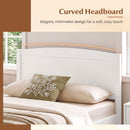 Twin Platform Bed Frame with Curved Headboard