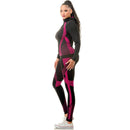 Two Piece Active Zip Up Hooded Jacket + Leggings Set in Fuchsia - One Size S/M