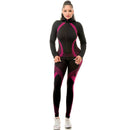 Two Piece Active Zip Up Hooded Jacket + Leggings Set in Fuchsia - One Size S/M