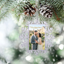Snowflake Photo Frame Christmas Ornament | Add Your Own Photo