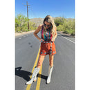 Ultra Soft Velvet Shorts "The Queensmans Mesa" Western Style