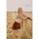 Ultra Soft Velvet Shorts "The Queensmans Mesa" Western Style