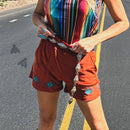 Ultra Soft Velvet Shorts "The Queensmans Mesa" Western Style