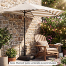 Umbrella Base for Half Patio Umbrellas 48.5 lbs Water & Sand Fillable Umbrella Stand