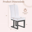 Upholstered Dining Chairs Set of 2 with Rubber Wood Legs