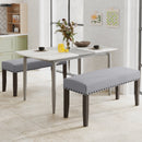 42.5 Inch Upholstered Entryway Bench End of Bed Bench-Gray