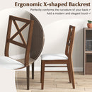 Upholstered Side Dining Chairs Set of 2 with Rubber Wood Frame