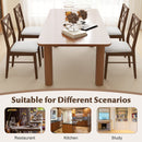 Upholstered Side Dining Chairs Set of 2 with Rubber Wood Frame