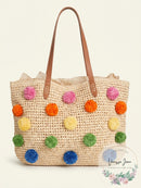 I.N.C. Beach Summer Vacation Tropical Straw Tote